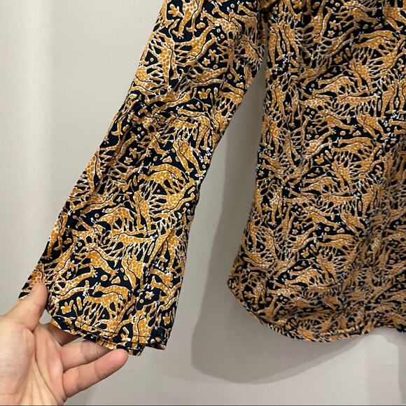 Drake’s London for J Crew Giraffe Print Top - Picture 10 of 12